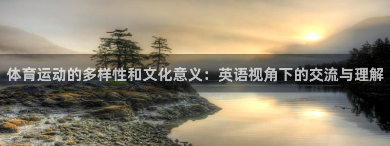 vsport体育在线官网：体育运动的多样性和文化意义：英语视角下的交流与理解